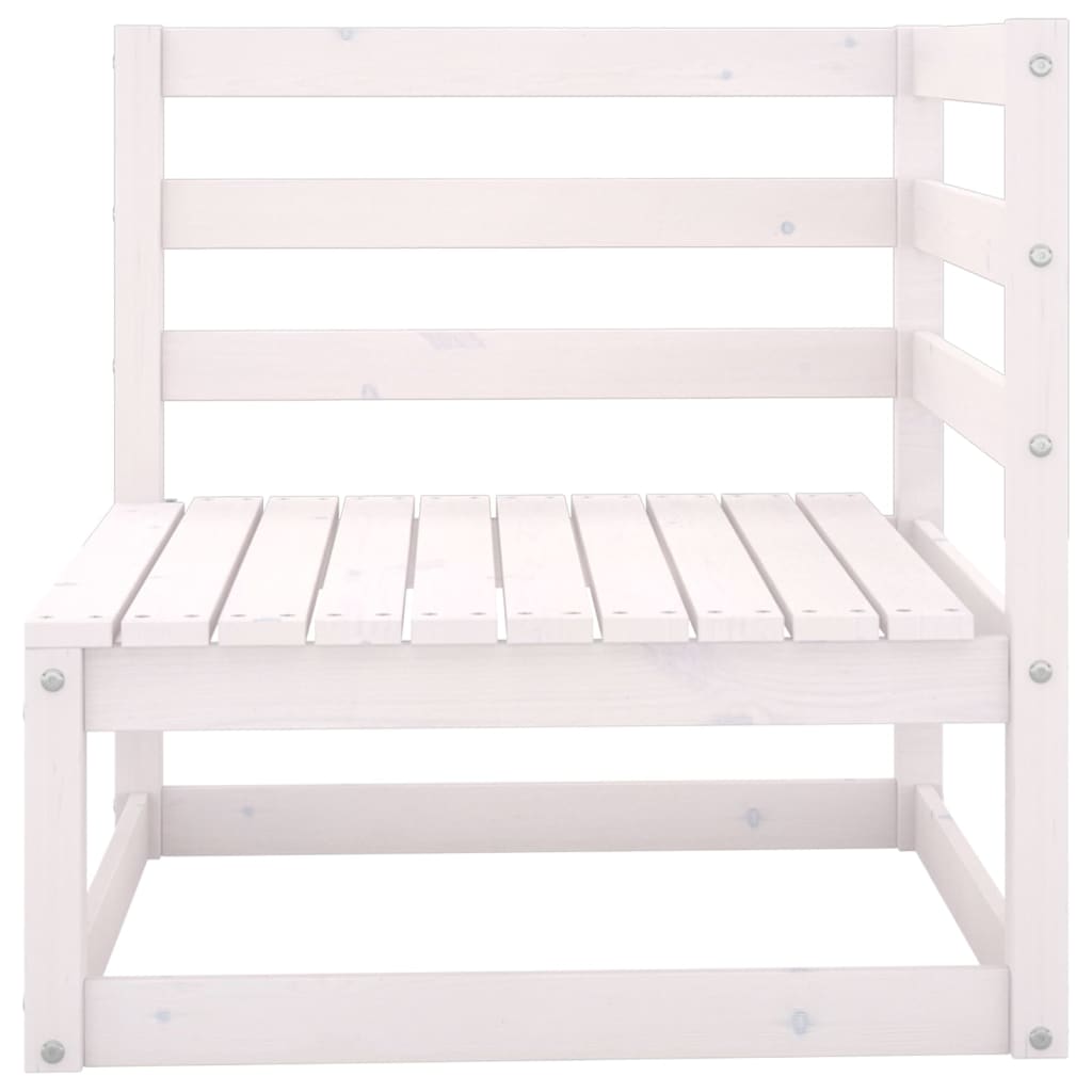 Set mobilier de grădină cu 4 locuri, alb, lemn masiv de pin GartenMobel Dekor