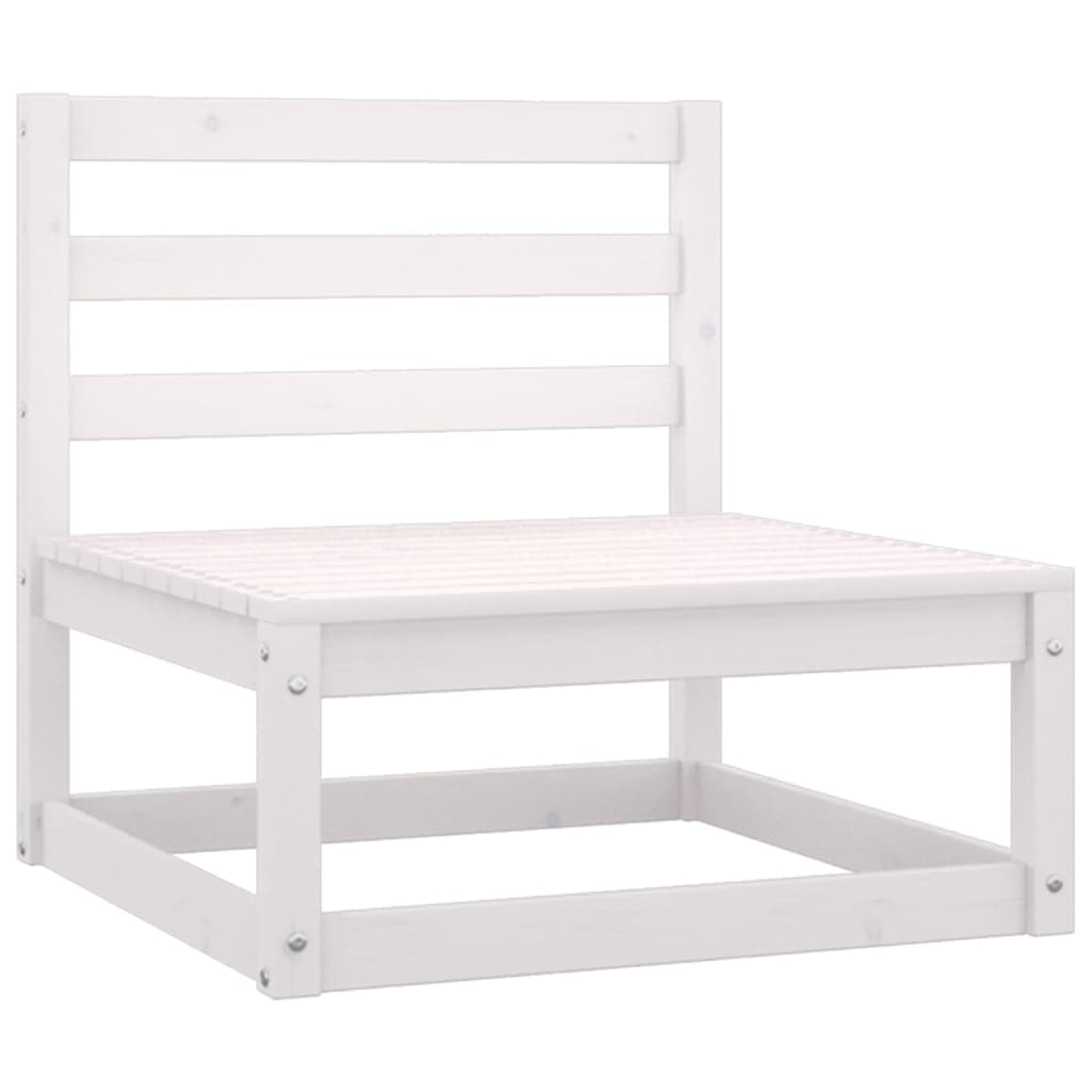 Set mobilier de grădină cu 4 locuri, alb, lemn masiv de pin GartenMobel Dekor