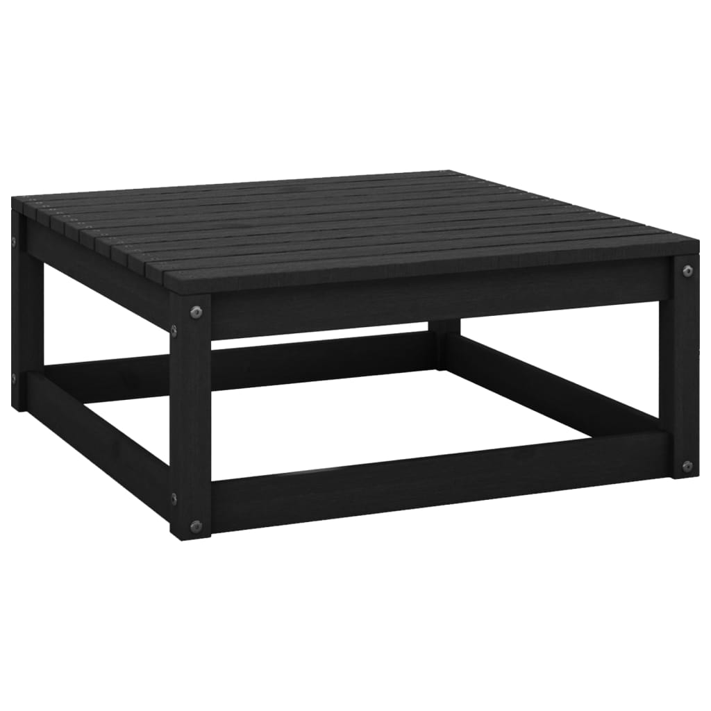 Set mobilier de grădină, 5 piese, negru, lemn masiv de pin GartenMobel Dekor