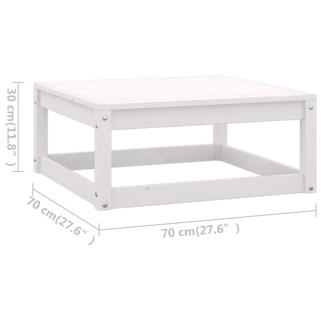 Set mobilier de grădină, 8 piese, alb, lemn masiv de pin GartenMobel Dekor
