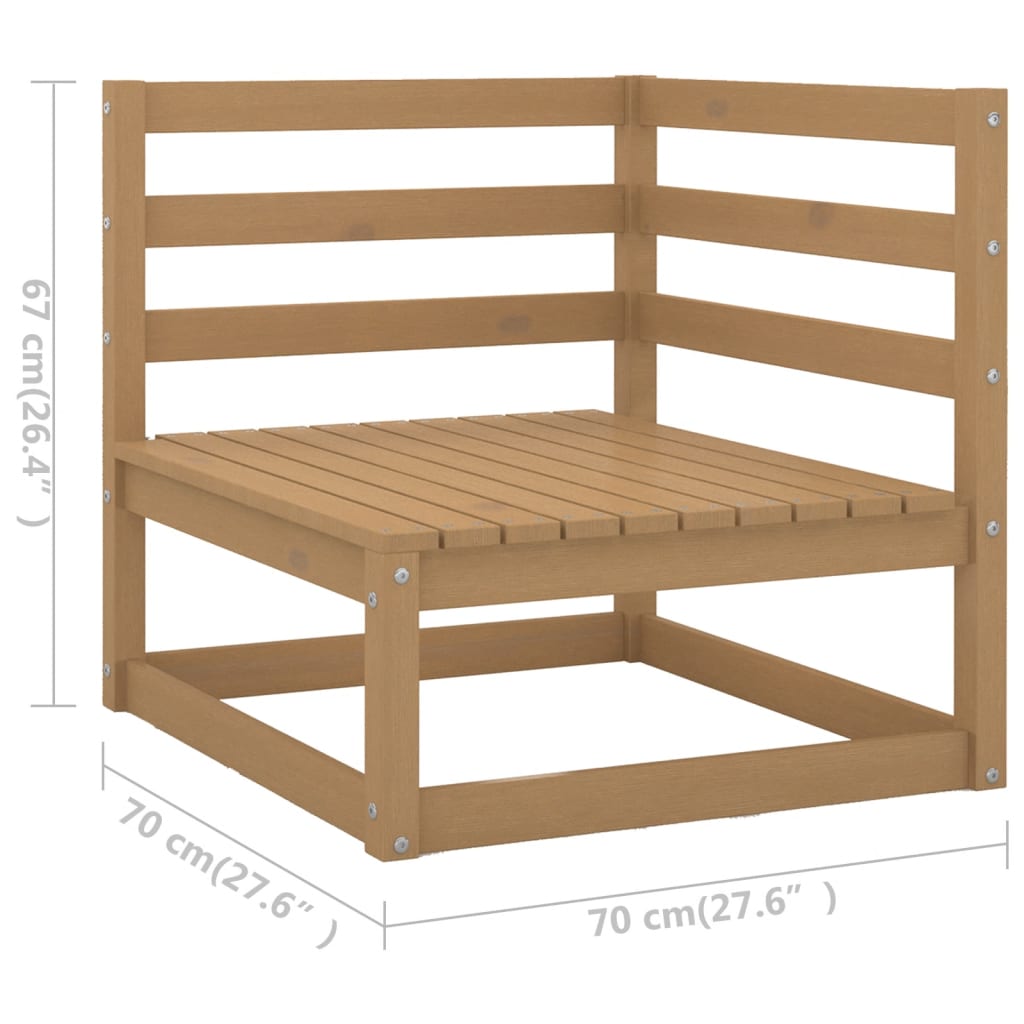 Set mobilier de grădină, 10 piese, maro miere, lemn masiv pin GartenMobel Dekor