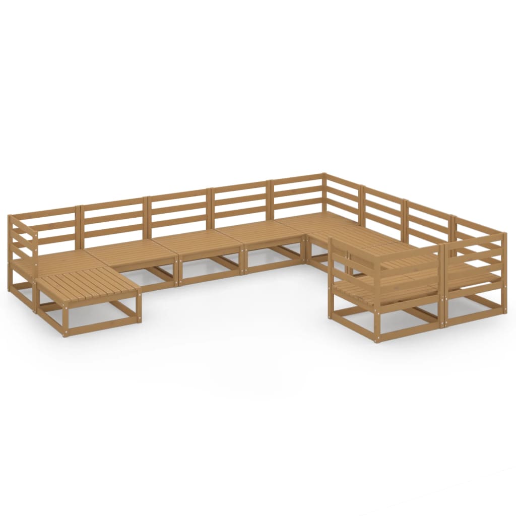 Set mobilier de grădină, 10 piese, lemn masiv de pin GartenMobel Dekor