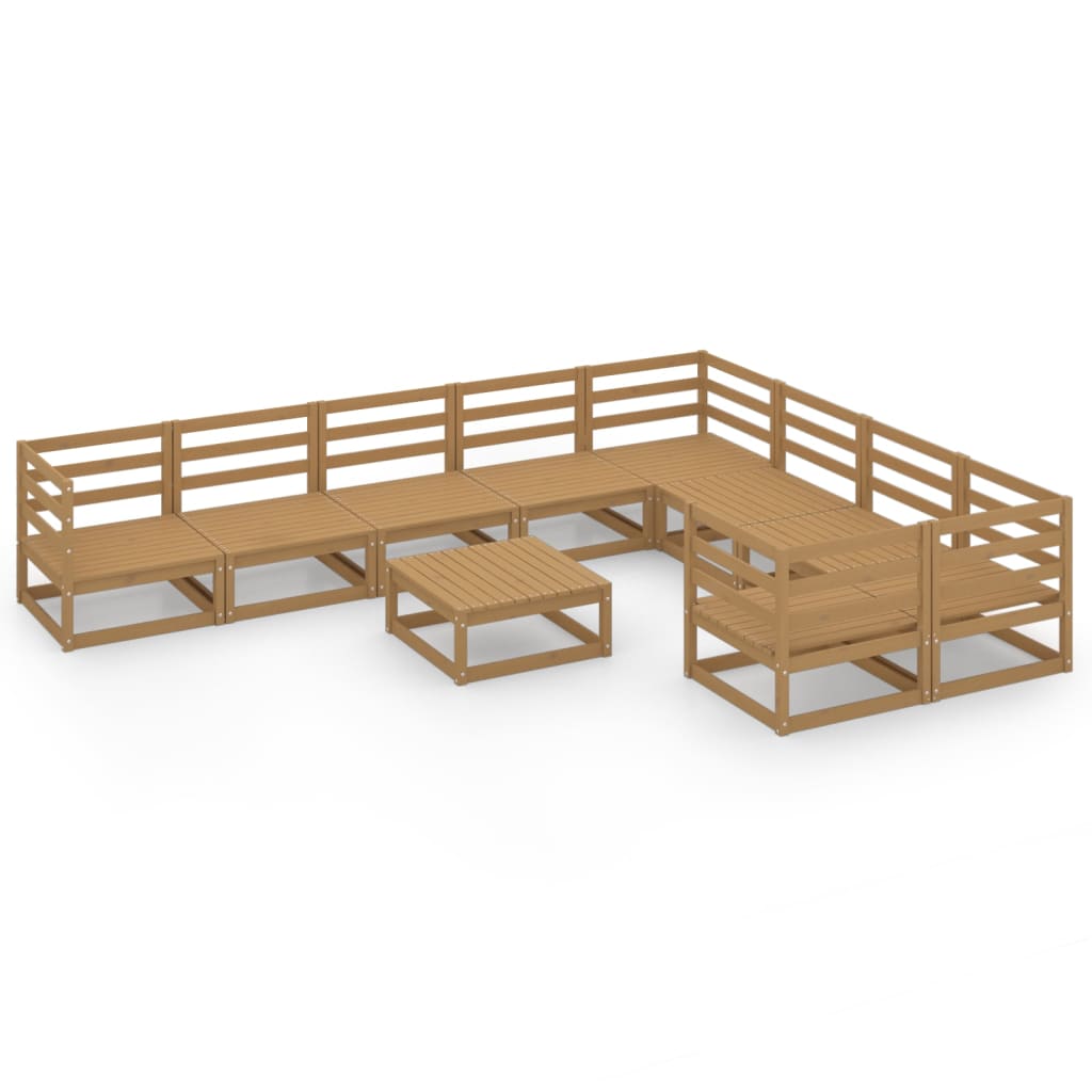Set mobilier de grădină, 10 piese, lemn masiv de pin GartenMobel Dekor