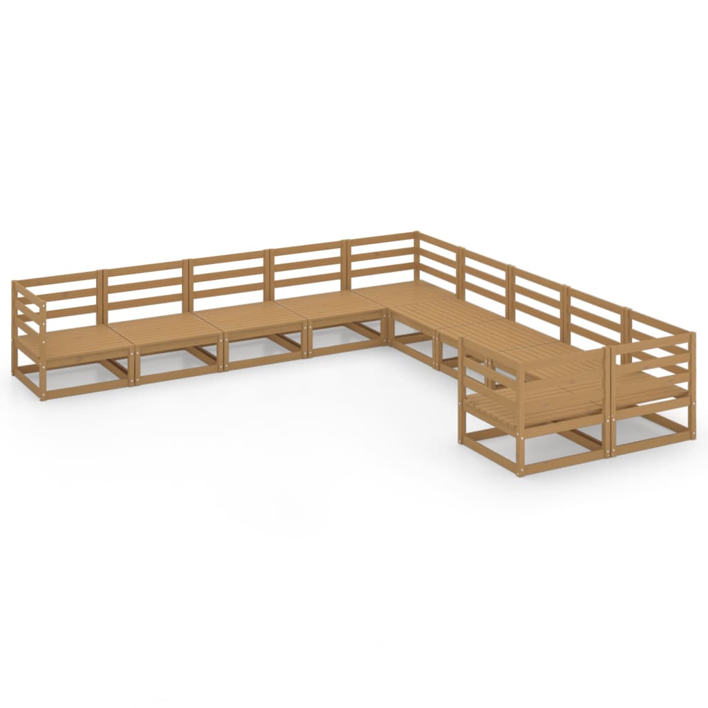 Set mobilier de grădină, 10 piese, lemn masiv de pin GartenMobel Dekor