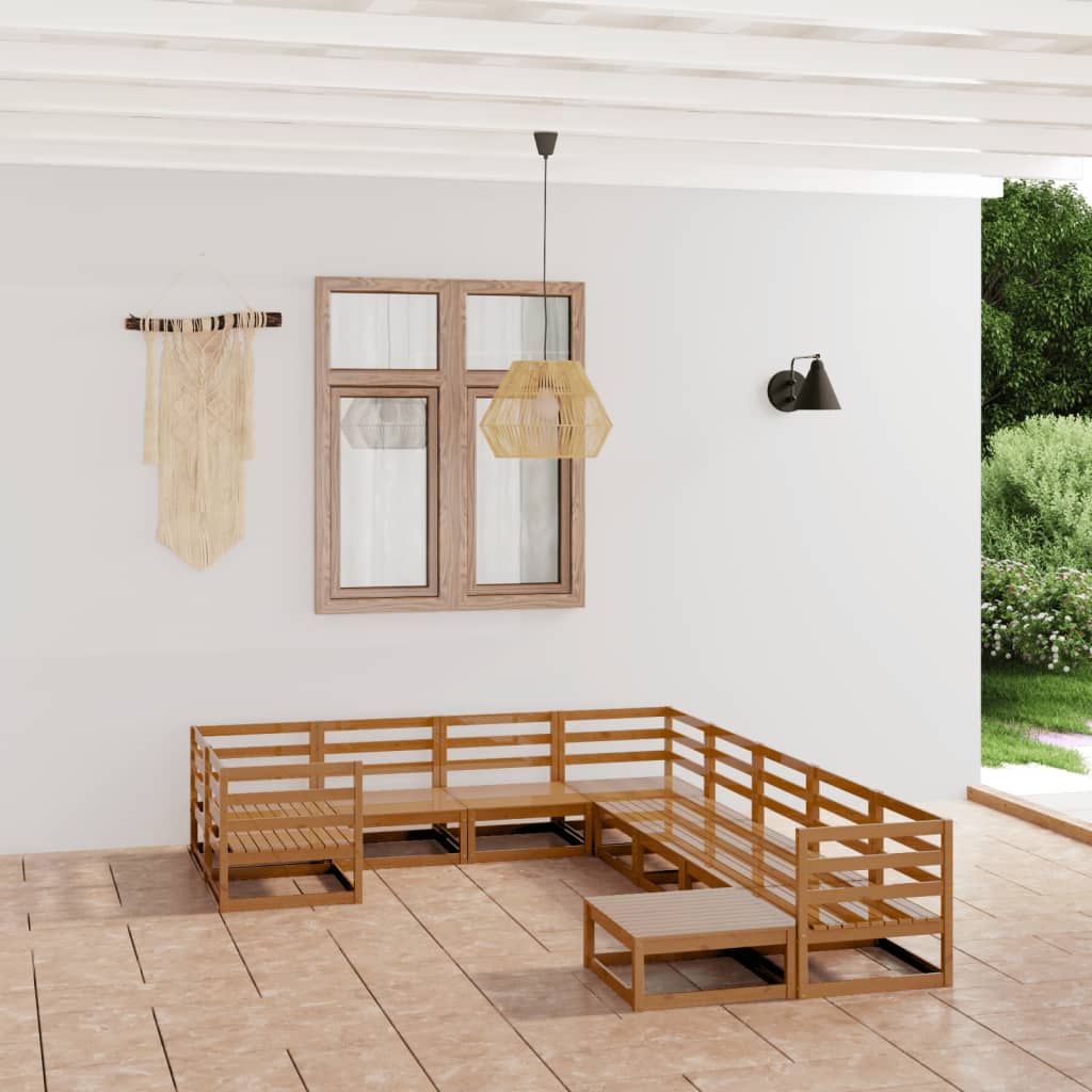 Set mobilier de grădină, 10 piese, lemn masiv de pin GartenMobel Dekor
