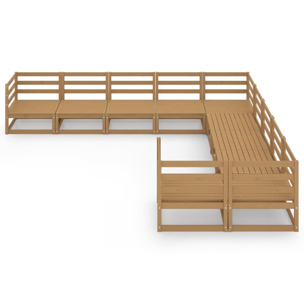 Set mobilier de grădină, 10 piese, lemn masiv de pin GartenMobel Dekor