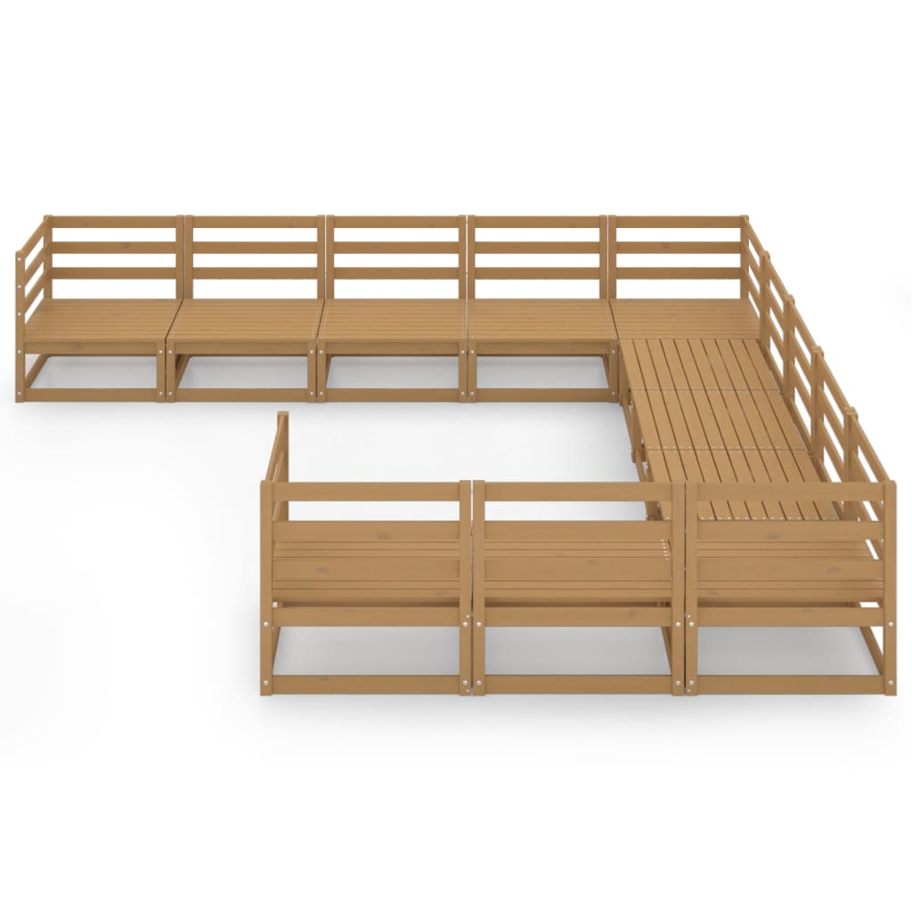 Set mobilier de grădină, 11 piese, lemn masiv de pin GartenMobel Dekor