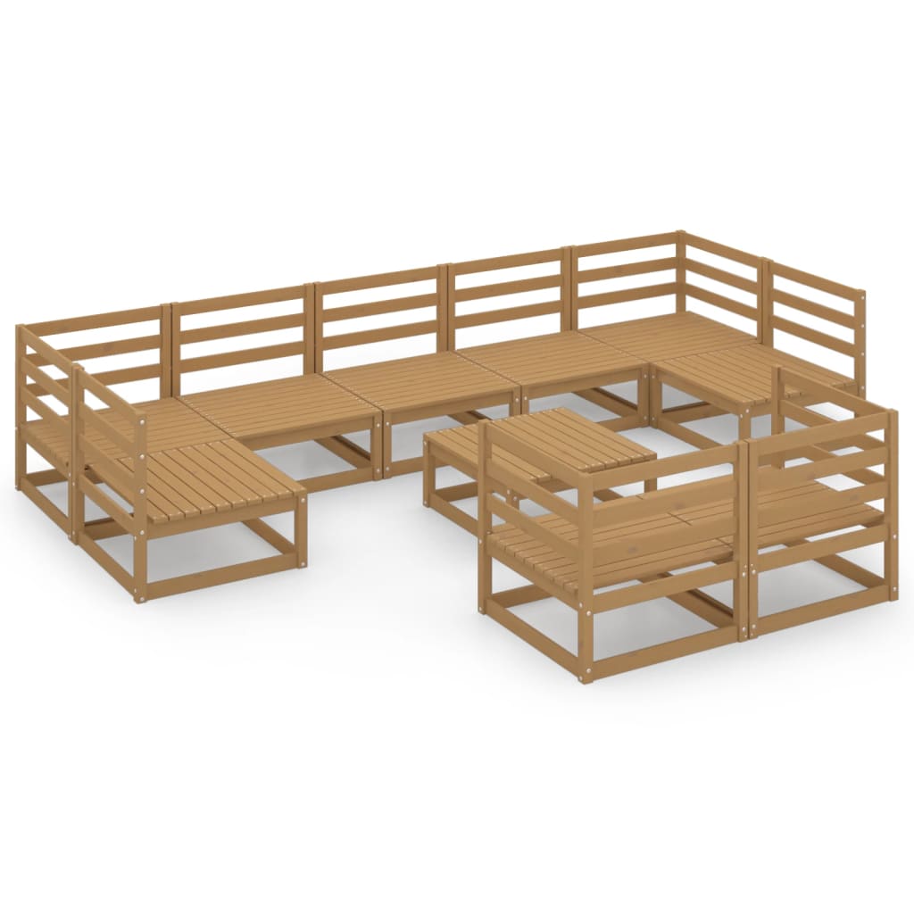 Set mobilier de grădină, 10 piese, lemn masiv de pin GartenMobel Dekor