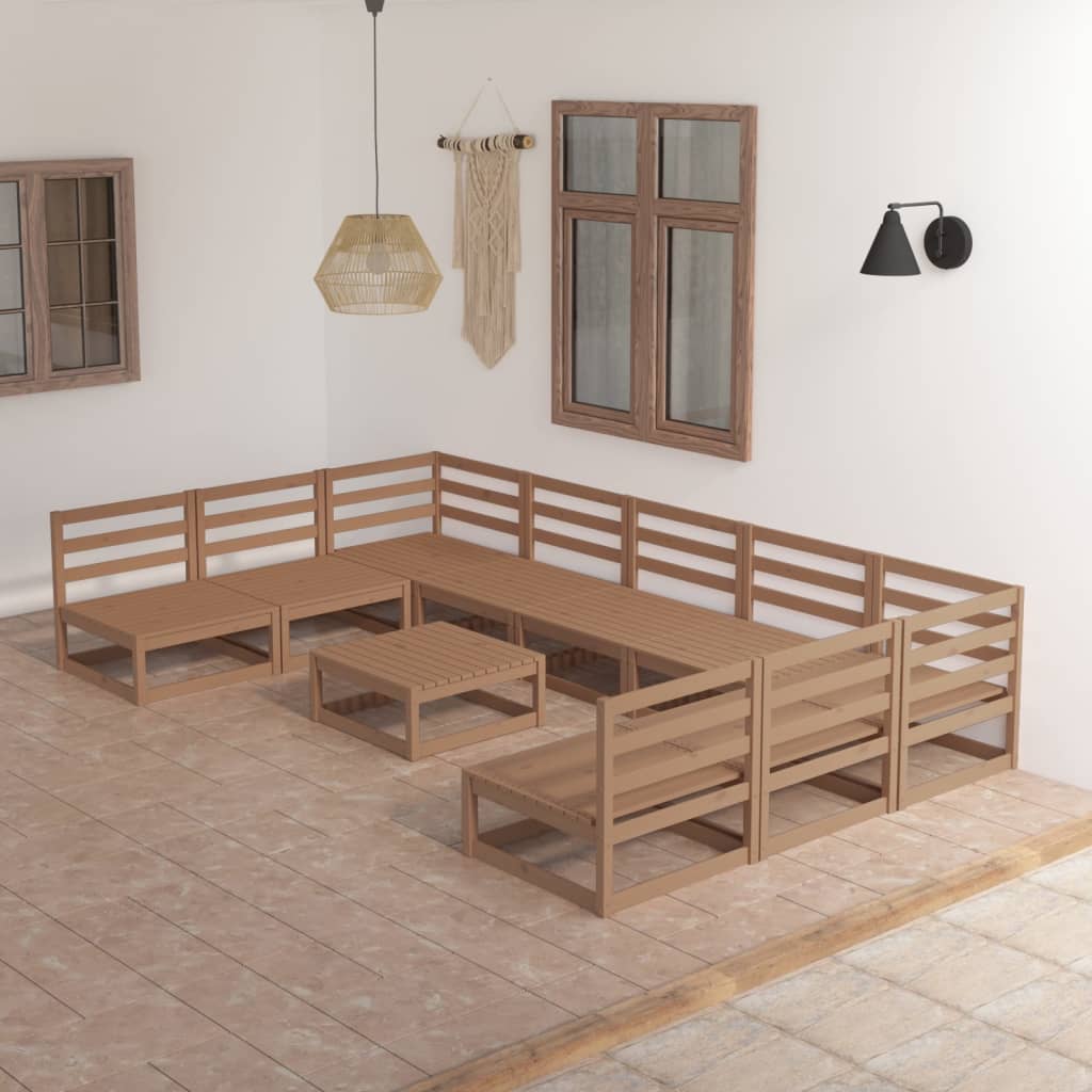 Set mobilier de grădină, 10 piese, lemn masiv pin GartenMobel Dekor