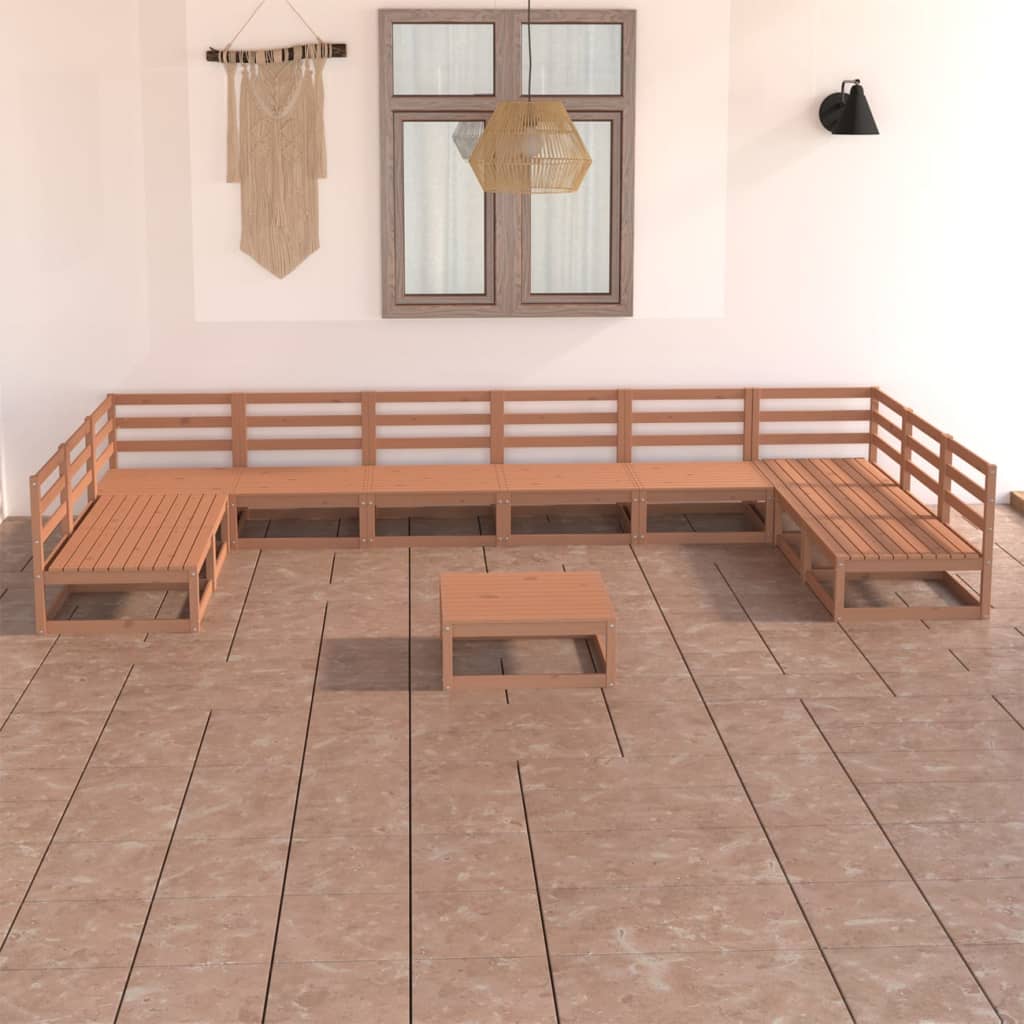 Set mobilier de grădină, 11 piese, lemn masiv de pin GartenMobel Dekor