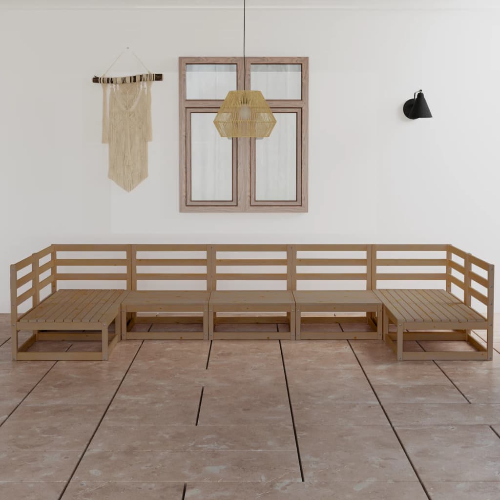 Set mobilier de grădină, 7 piese, lemn masiv de pin GartenMobel Dekor