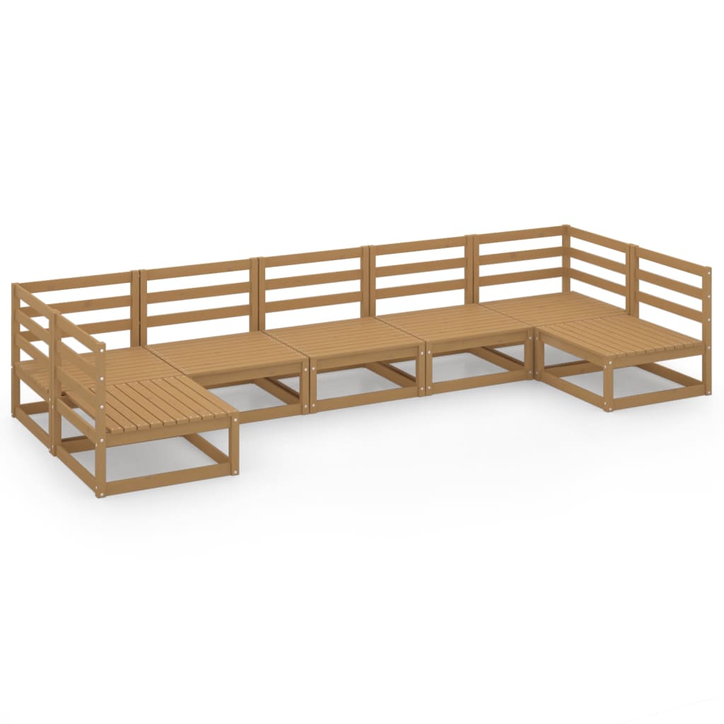 Set mobilier de grădină, 7 piese, lemn masiv de pin GartenMobel Dekor