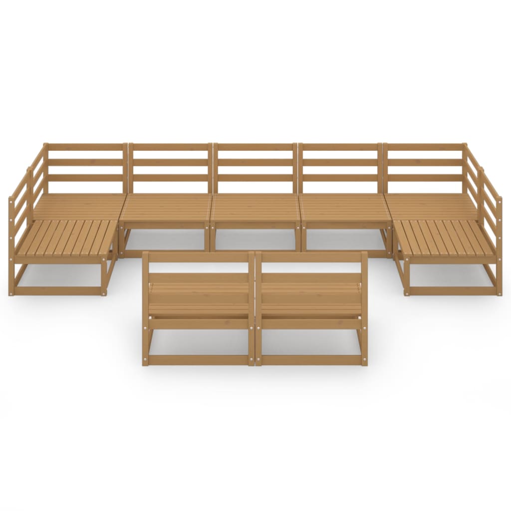 Set mobilier de grădină, 9 piese, lemn masiv de pin GartenMobel Dekor