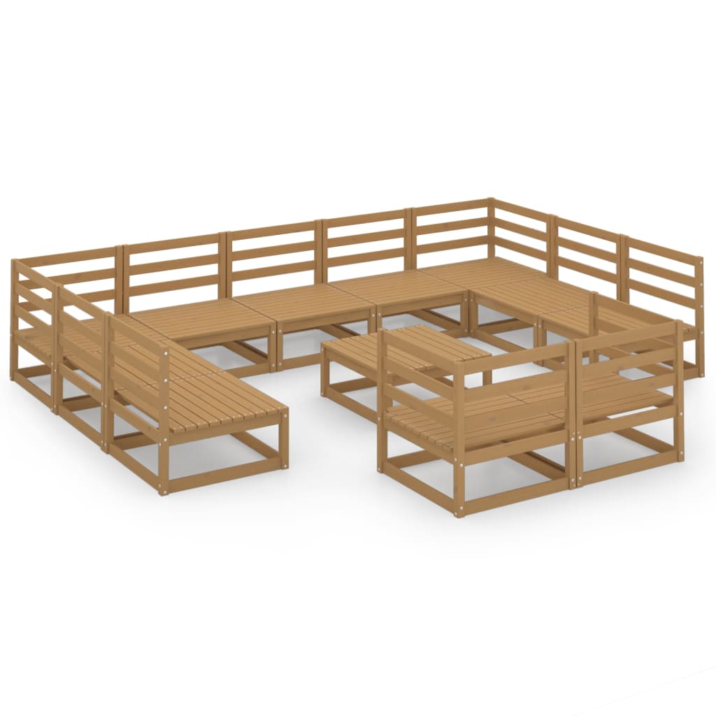 Set mobilier de grădină, 12 piese, lemn masiv de pin GartenMobel Dekor