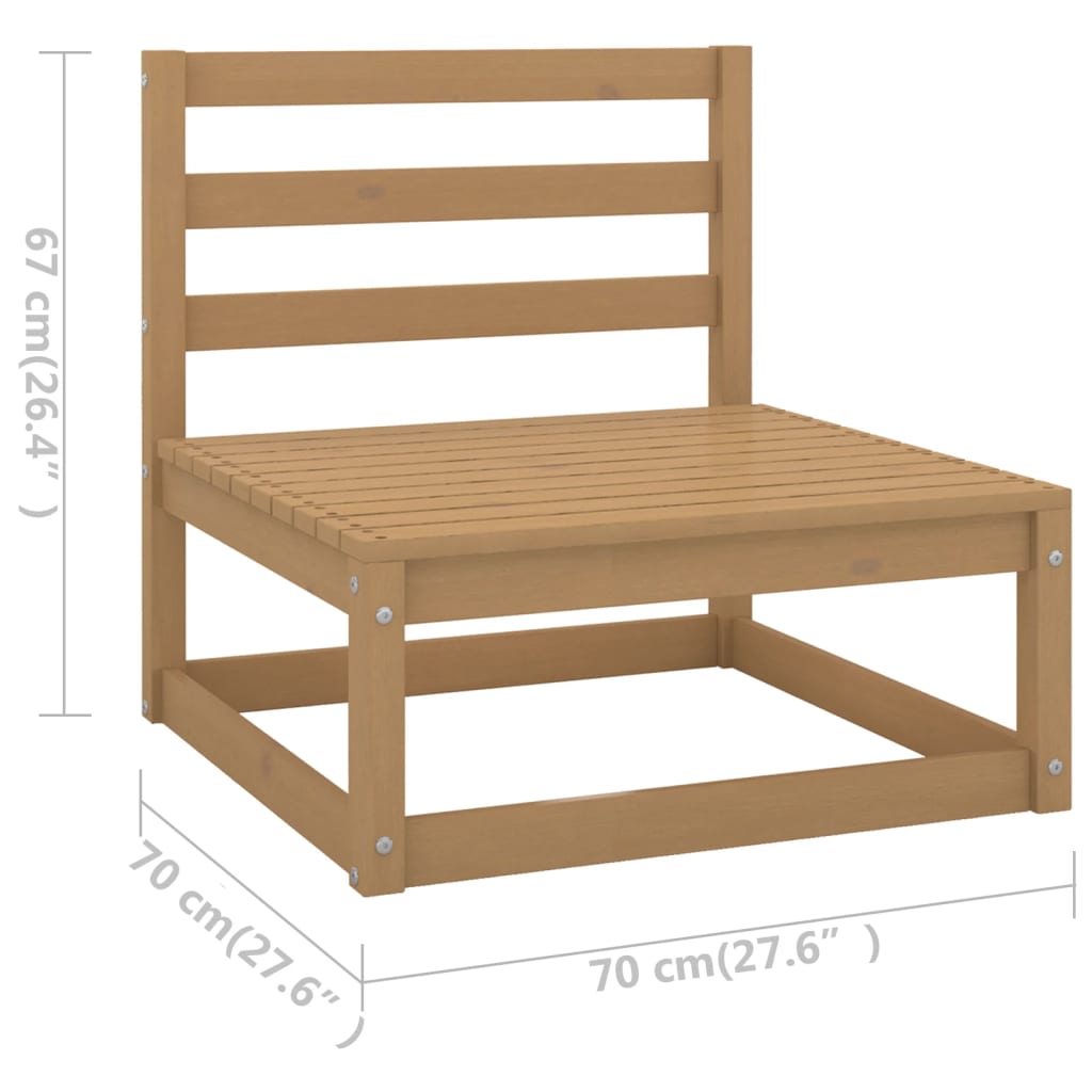 Set mobilier de grădină, 13 piese, lemn masiv de pin GartenMobel Dekor