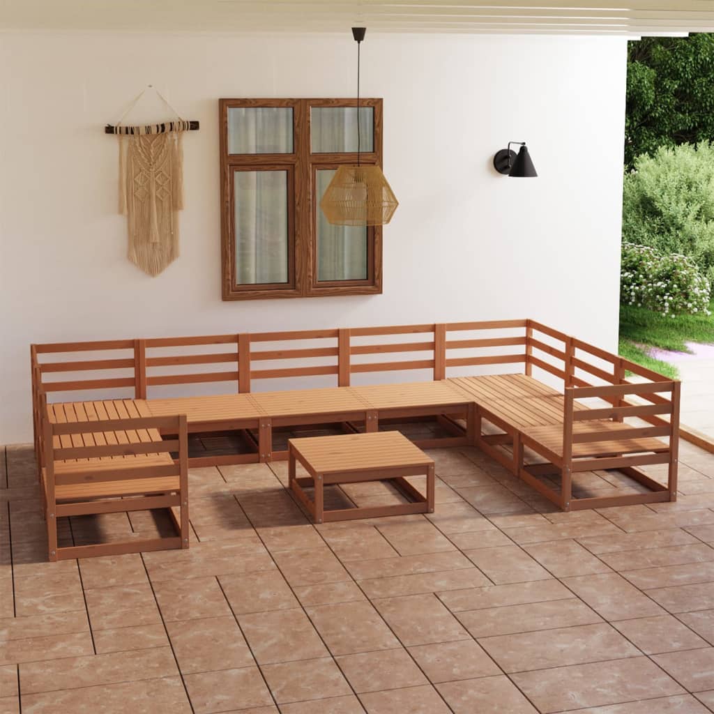 Set mobilier de grădină, 10 piese, lemn masiv de pin GartenMobel Dekor