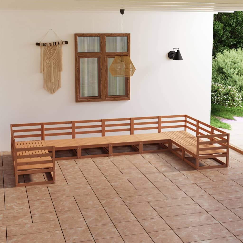 Set mobilier de grădină, 10 piese, lemn masiv de pin GartenMobel Dekor