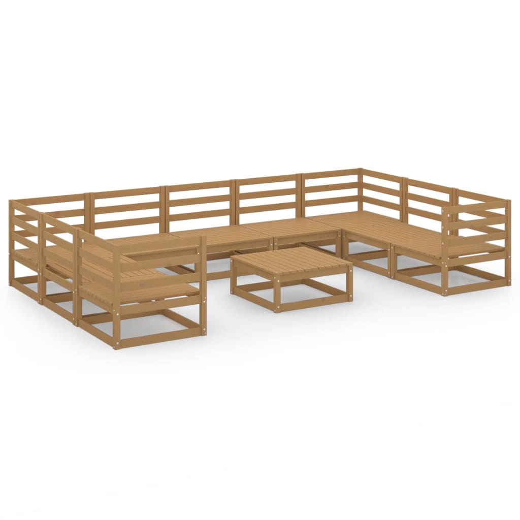 Set mobilier de grădină, 10 piese, lemn masiv de pin GartenMobel Dekor