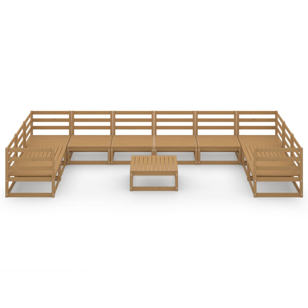 Set mobilier de grădină, 11 piese, lemn masiv de pin GartenMobel Dekor