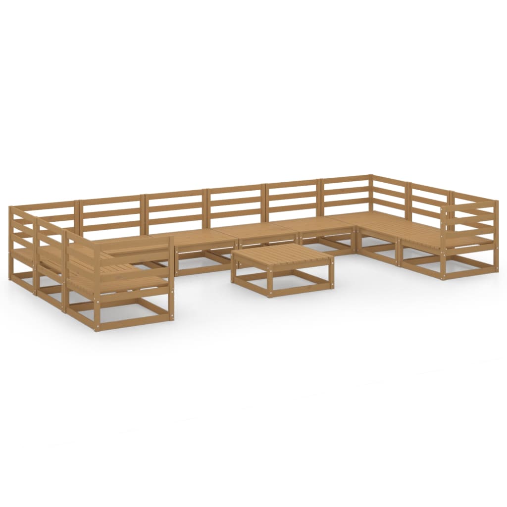 Set mobilier de grădină, 11 piese, lemn masiv de pin GartenMobel Dekor