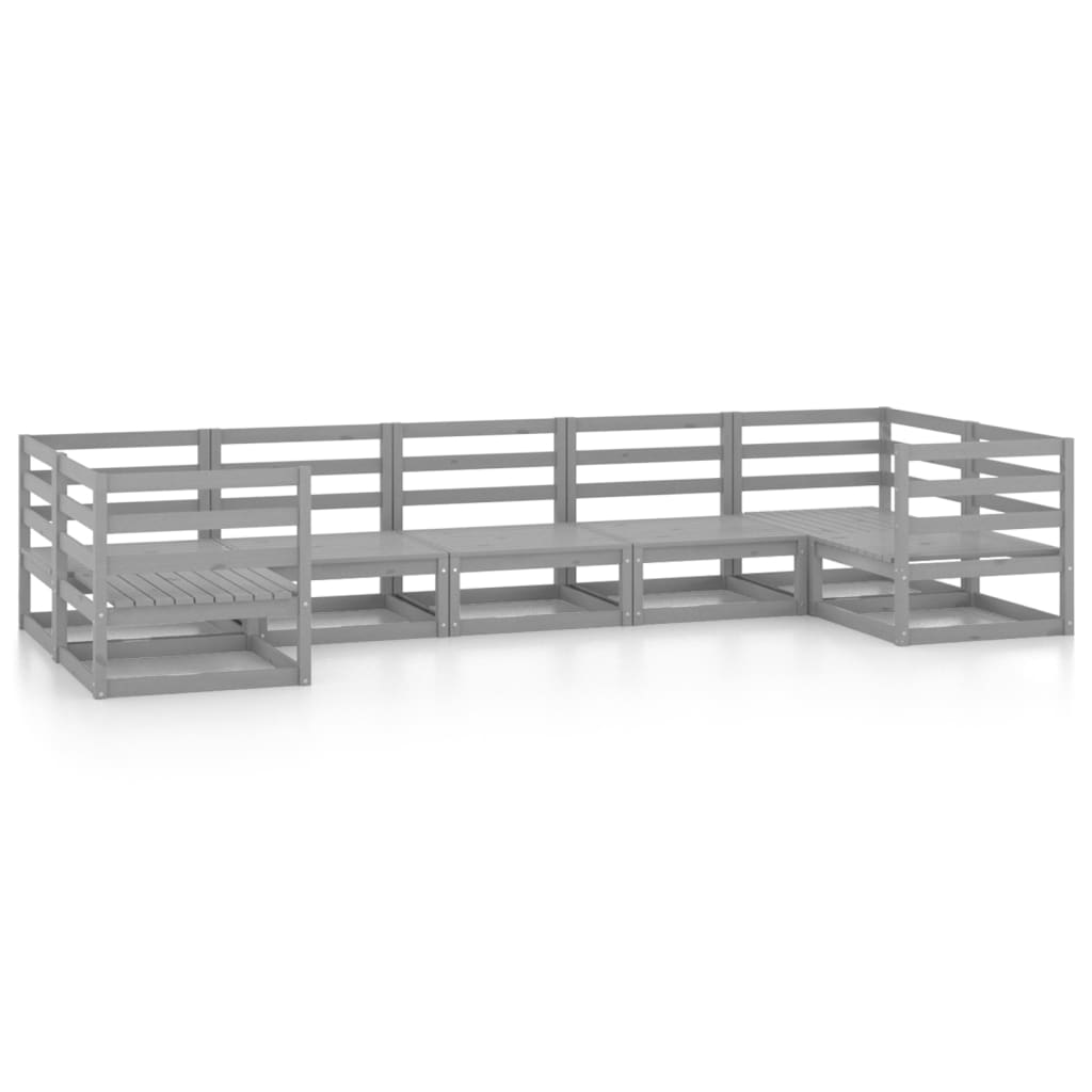 Set mobilier de grădină din 7 piese, lemn masiv de pin GartenMobel Dekor