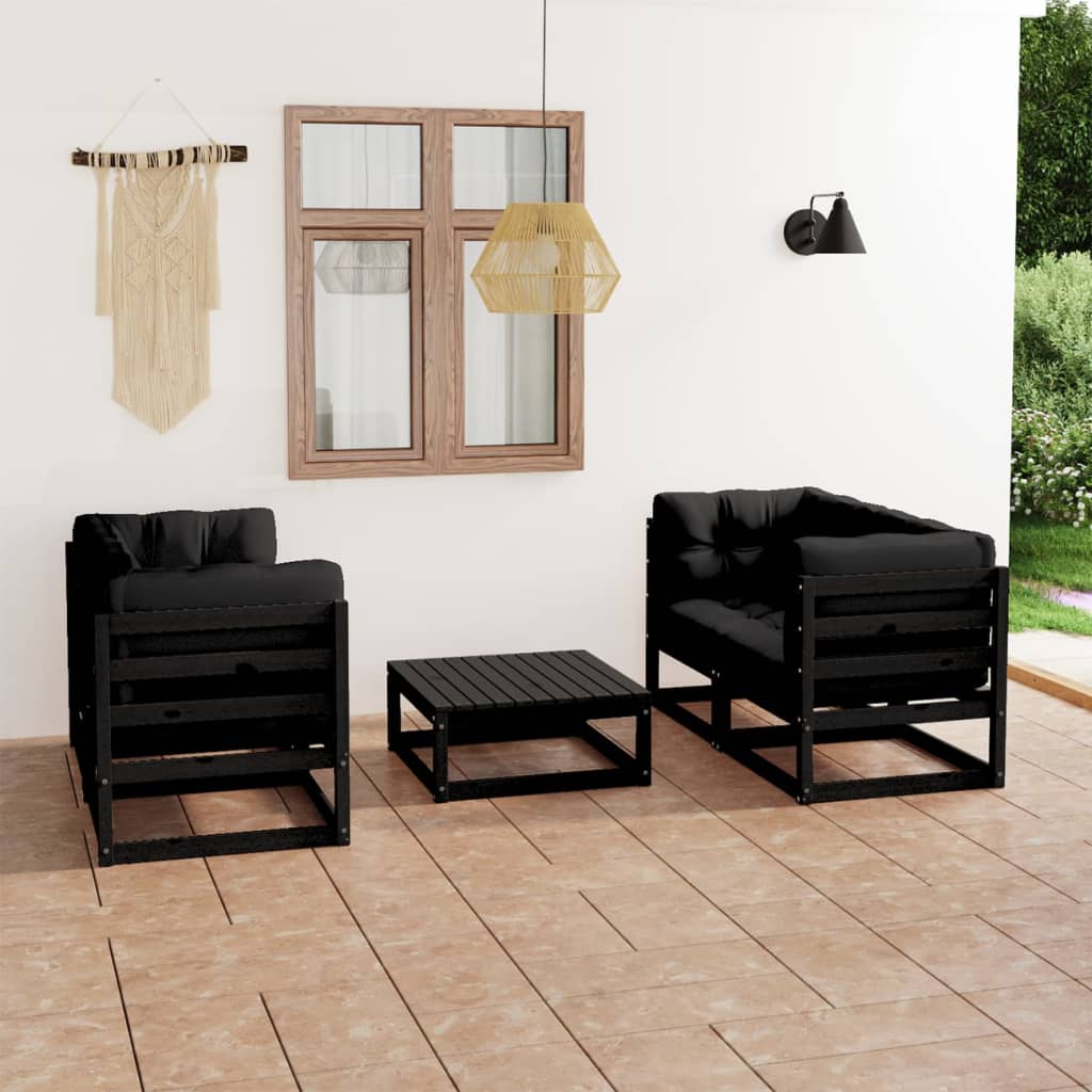 Set mobilier grădină cu perne, 5 piese, lemn masiv pin GartenMobel Dekor