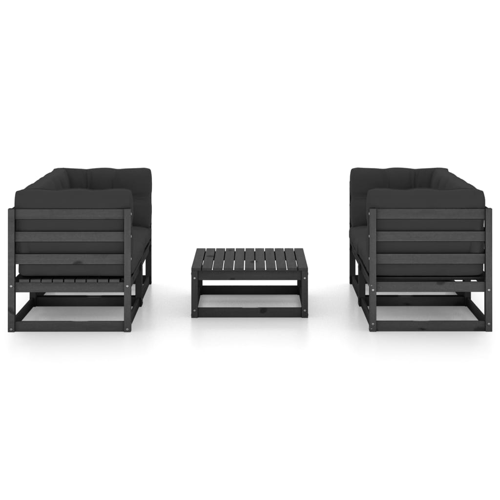 Set mobilier grădină cu perne, 5 piese, lemn masiv pin GartenMobel Dekor