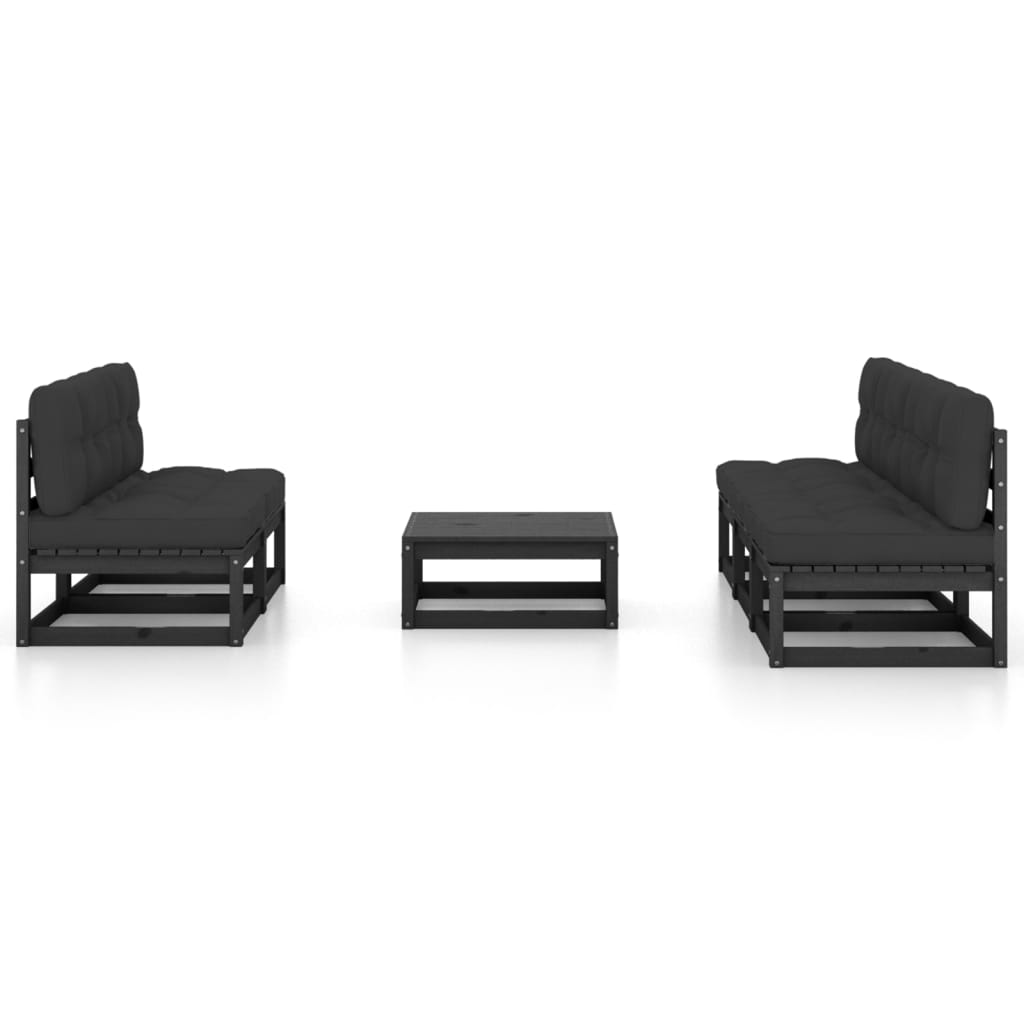 Set mobilier grădină cu perne, 6 piese, lemn masiv pin GartenMobel Dekor