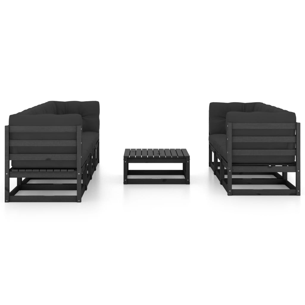 Set mobilier grădină cu perne, 8 piese, lemn masiv pin GartenMobel Dekor