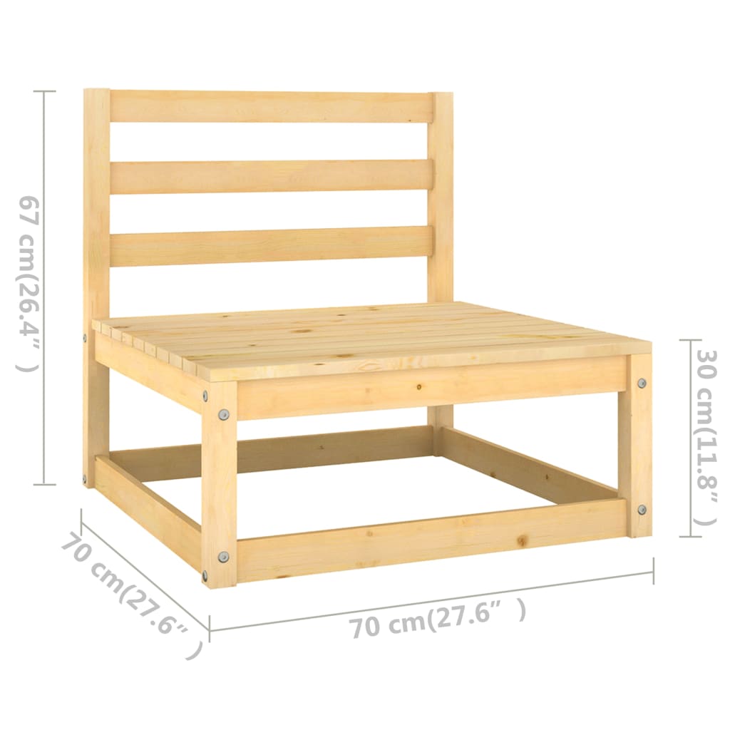 Set mobilier de grădină cu perne, 8 piese, lemn masiv de pin GartenMobel Dekor