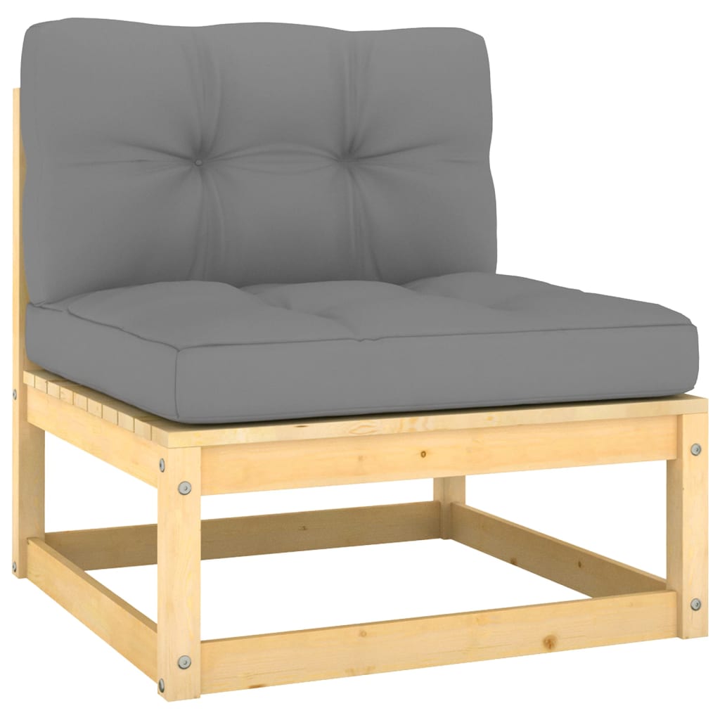 Set mobilier de grădină cu perne, 8 piese, lemn masiv de pin GartenMobel Dekor