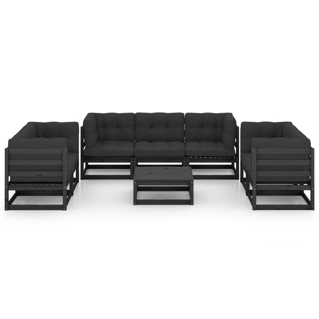 Set mobilier grădină cu perne, 8 piese, lemn masiv pin GartenMobel Dekor