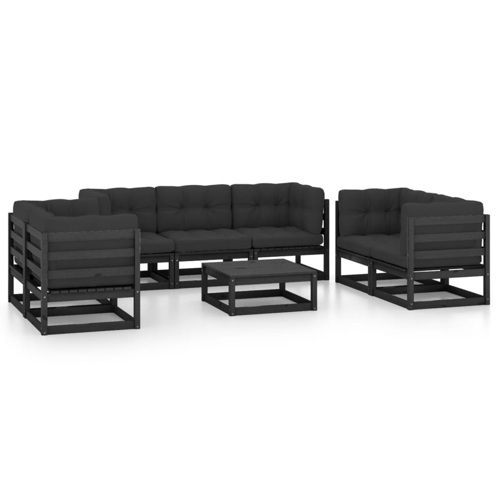 Set mobilier grădină cu perne, 8 piese, lemn masiv pin GartenMobel Dekor