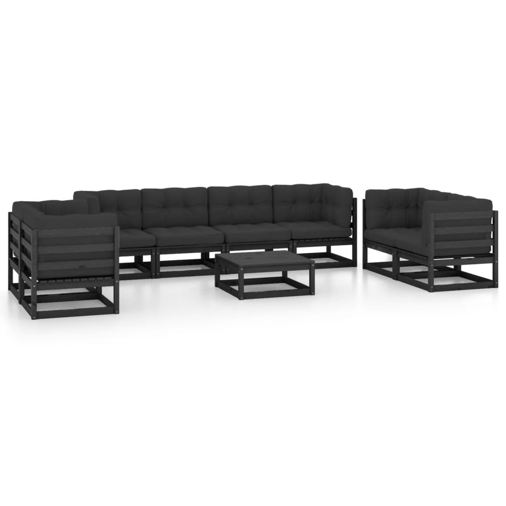 Set mobilier grădină cu perne, 9 piese, lemn masiv pin GartenMobel Dekor