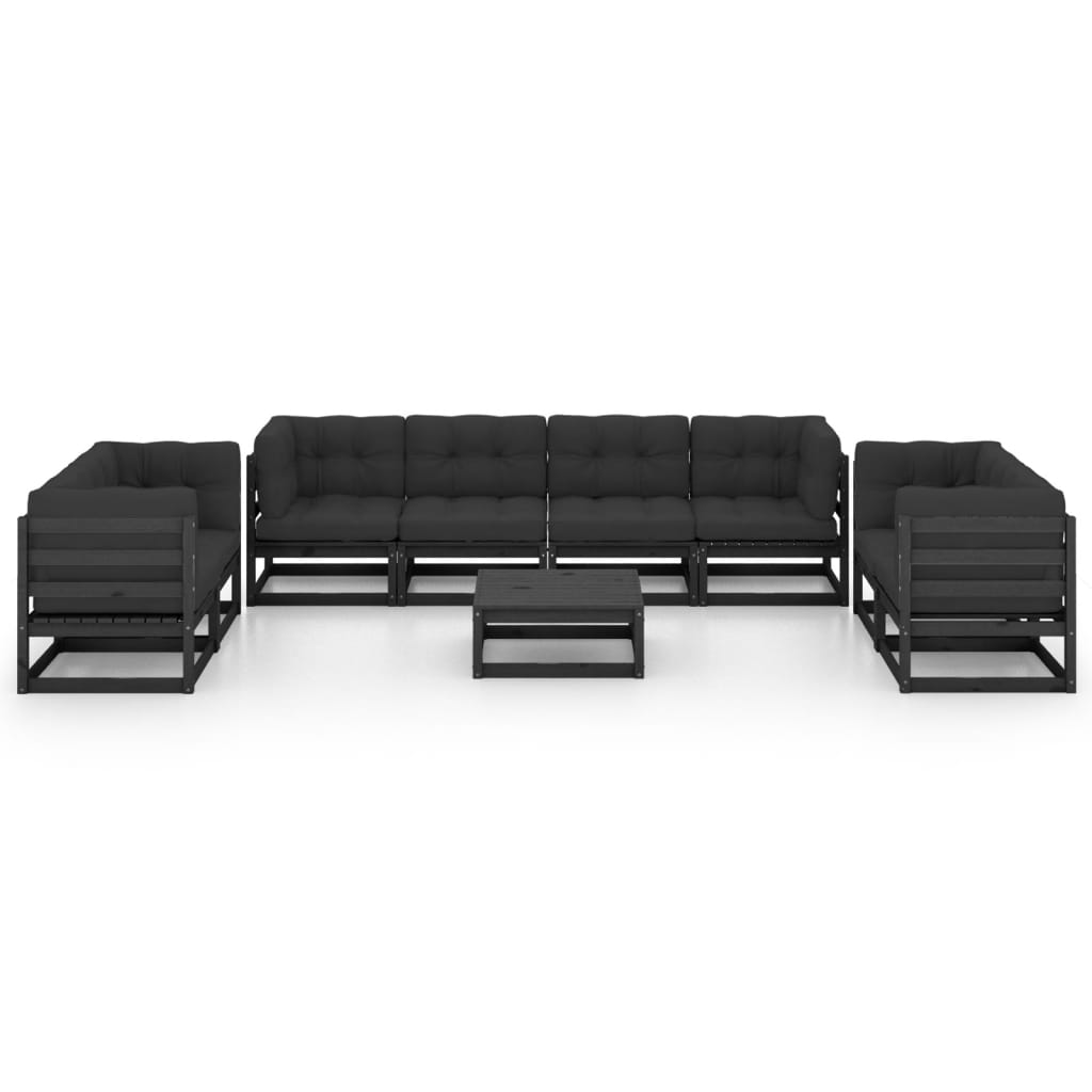 Set mobilier grădină cu perne, 9 piese, lemn masiv pin GartenMobel Dekor