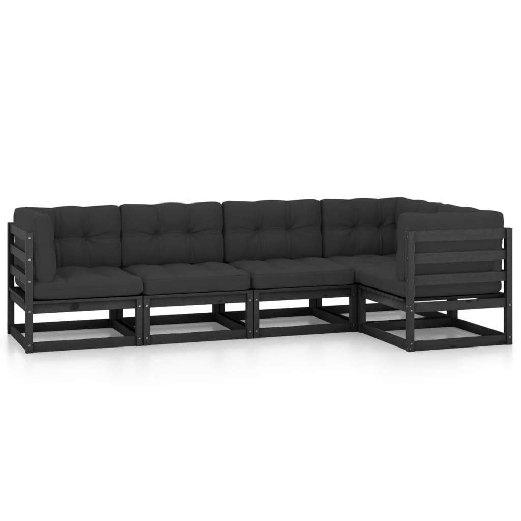 Set mobilier grădină cu perne, 5 piese, lemn masiv pin GartenMobel Dekor