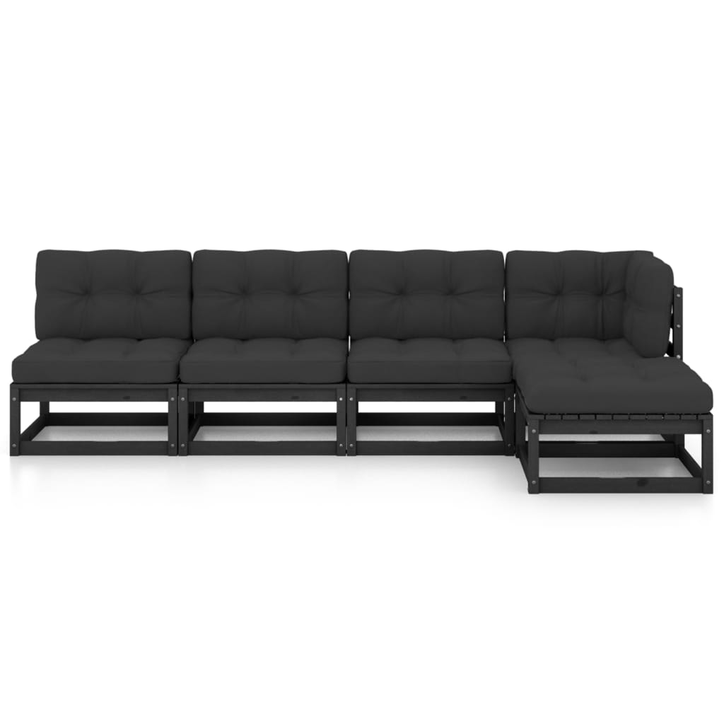 Set mobilier grădină cu perne, 5 piese, lemn masiv pin GartenMobel Dekor