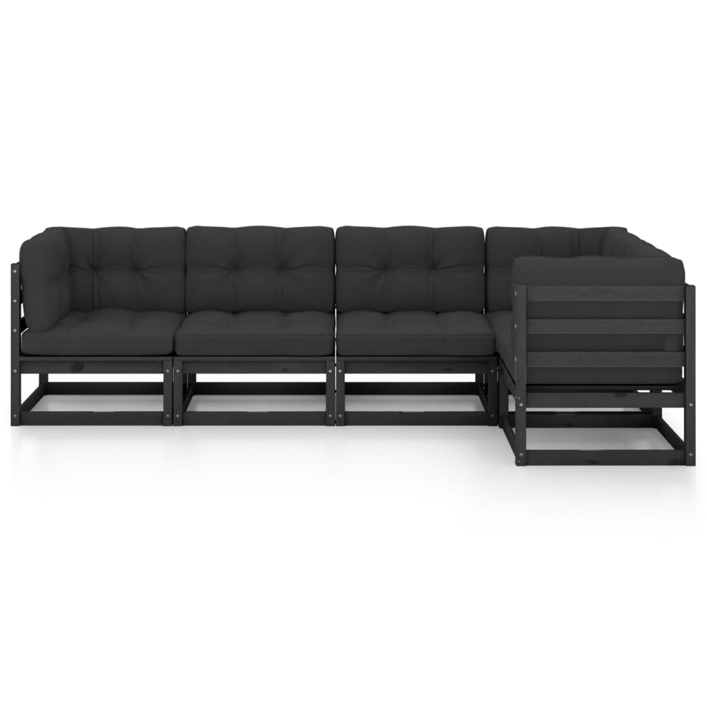Set mobilier grădină cu perne, 5 piese, lemn masiv pin GartenMobel Dekor