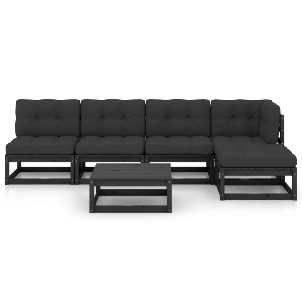 Set mobilier grădină cu perne, 6 piese, lemn masiv pin GartenMobel Dekor