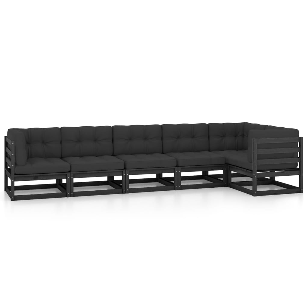 Set mobilier grădină cu perne, 6 piese, lemn masiv pin GartenMobel Dekor