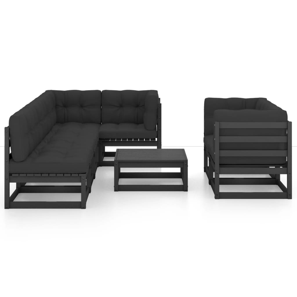 Set mobilier grădină cu perne, 8 piese, lemn masiv pin GartenMobel Dekor