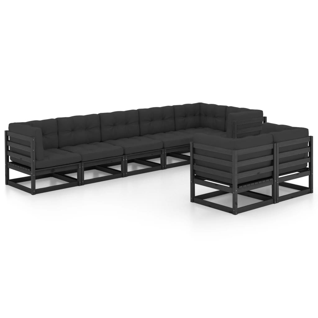 Set mobilier grădină cu perne, 8 piese, lemn masiv pin GartenMobel Dekor