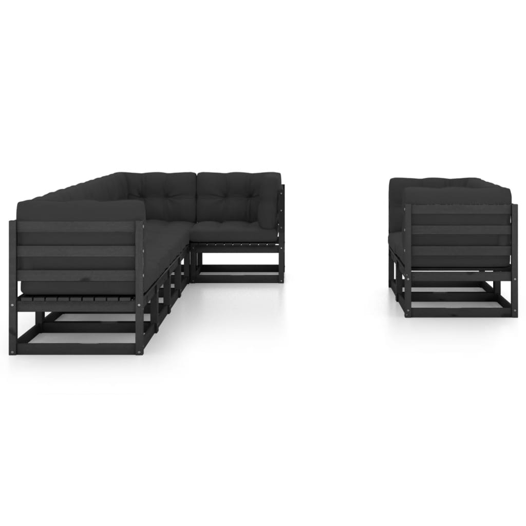 Set mobilier grădină cu perne, 8 piese, lemn masiv pin GartenMobel Dekor