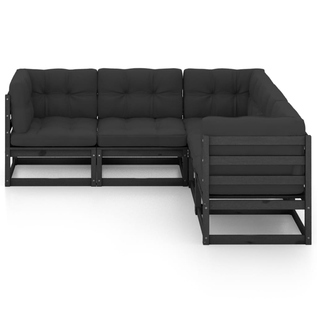 Set mobilier de grădină cu perne, 5 piese, lemn masiv de pin GartenMobel Dekor