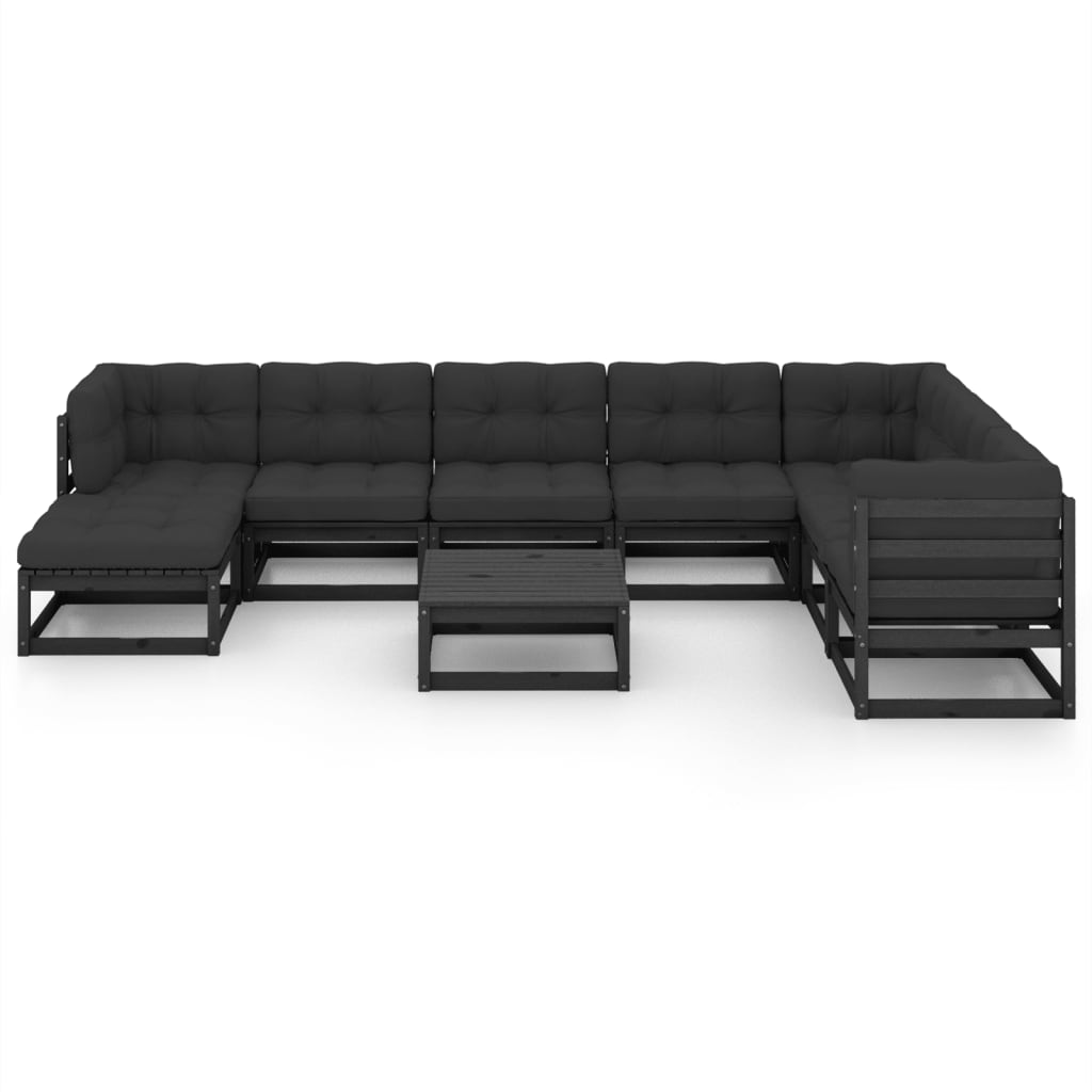 Set mobilier grădină cu perne, 9 piese, lemn masiv de pin GartenMobel Dekor