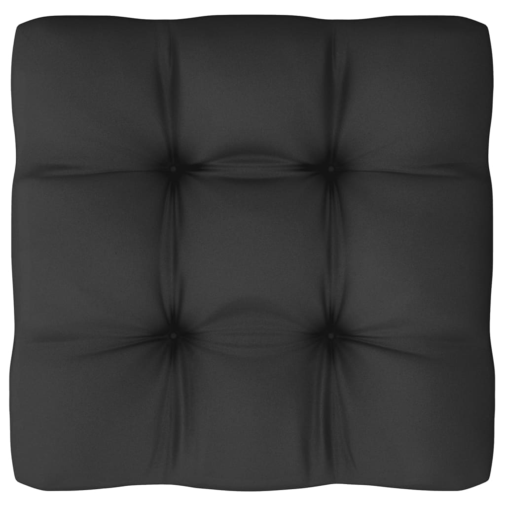 Set mobilier grădină cu perne, 7 piese, negru, lemn masiv pin GartenMobel Dekor