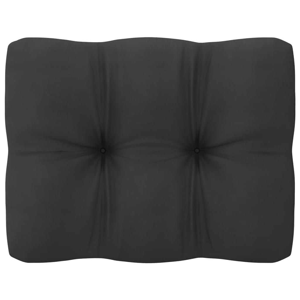 Set mobilier grădină cu perne, 7 piese, negru, lemn masiv pin GartenMobel Dekor