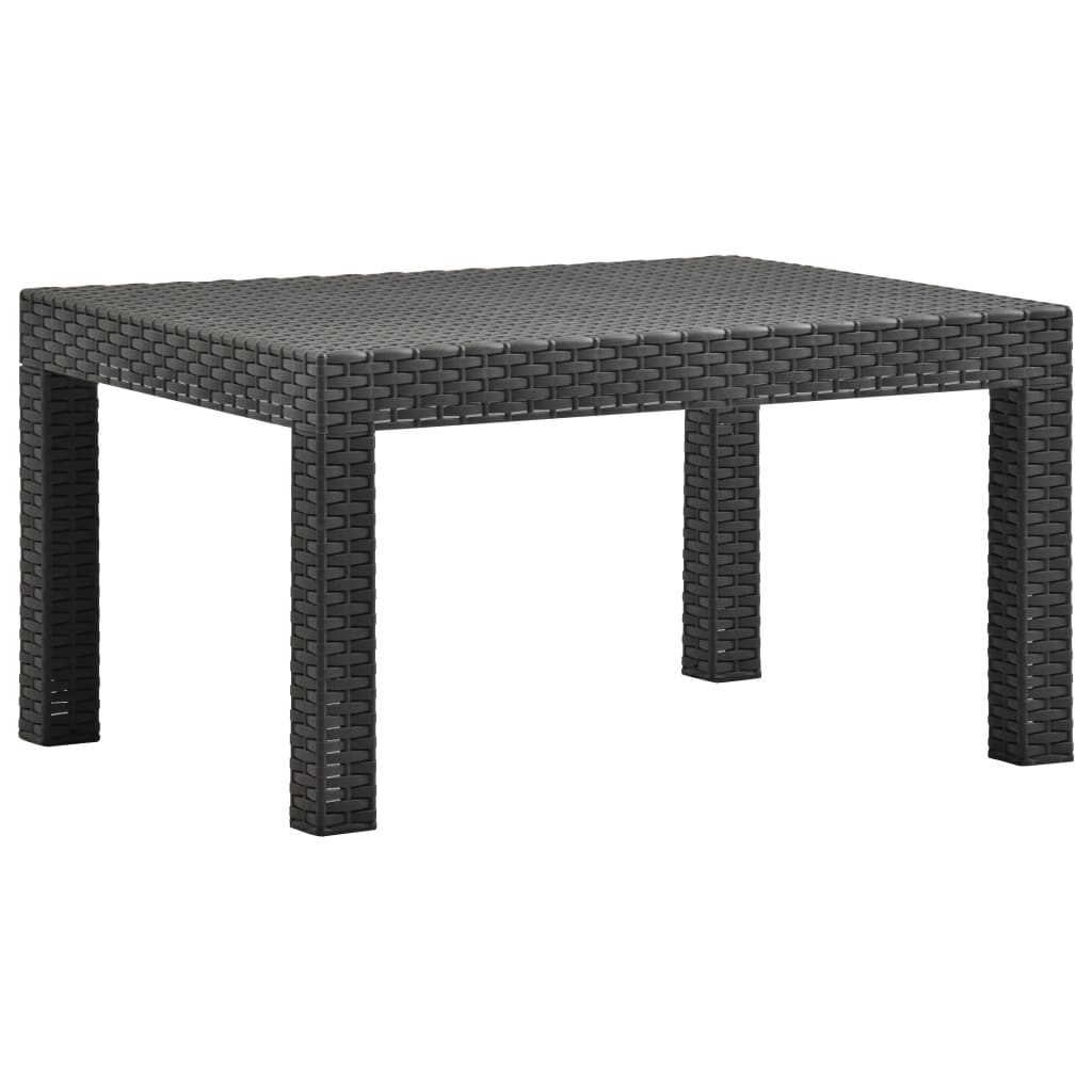 Set mobilier de grădină cu perne, 2 piese, antracit, PP ratan GartenMobel Dekor