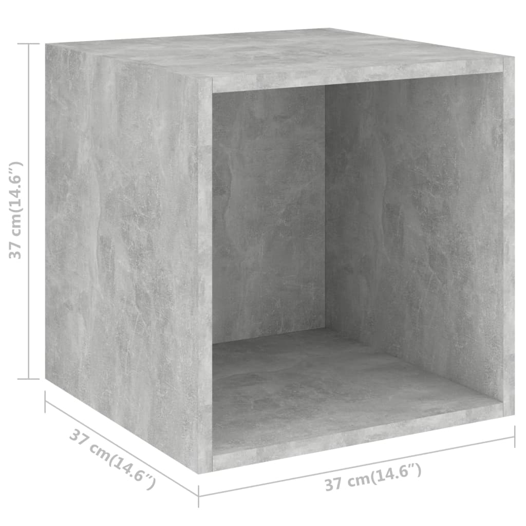 Set de dulapuri TV, 3 piese, gri beton, lemn prelucrat GartenMobel Dekor