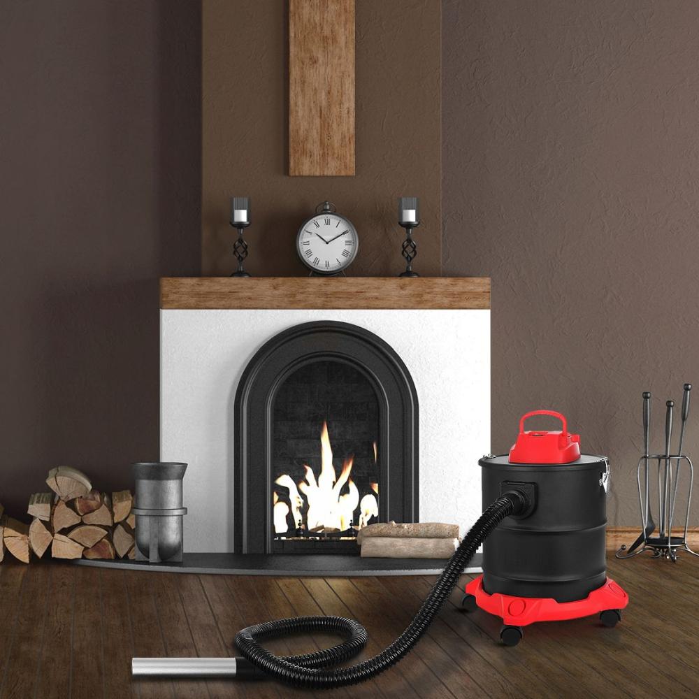 RESIGILAT - Set Curatare Semineu, Soba cu Aspirator Cenusa, Manusi si Geanta Textila de Lemne, Functie de Suflare si Aspirare, Putere 1600W, Rezervor 20L